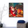Pintura de Diamantes 5D DIY de Papá Noel y Niña Bordado Completo de Diamantes para Niños