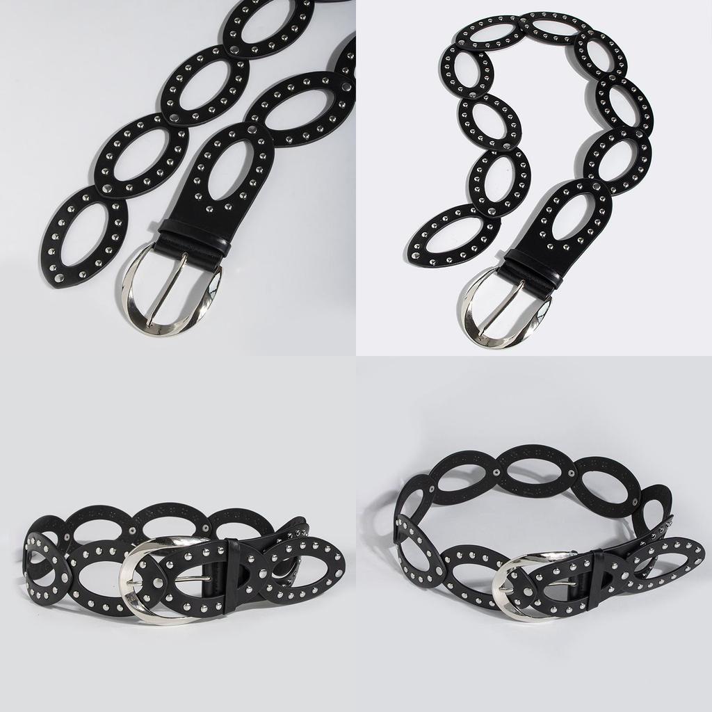 Vintage Art Style Wide Waist Belt With Irregular Design For Casual Wear