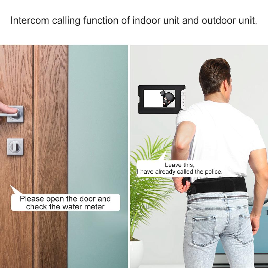Apartment 3 Units Wired Video Door Phone Audio Visual Doorbell Intercom Entry System
