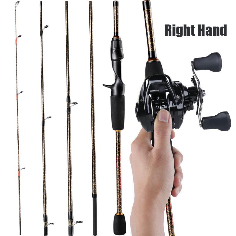 

SOUGAYILANG Литейная удочка 12 + 1BB Катушка для приманки для окуня, пресноводная и соленая вода, рыболовные снасти для путешествий на открытом воздухе 1.8 M&Right Hand чёрный/золотой