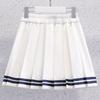Girls' Summer Striped Sailor Collar Set Children's Short Sleeve Preppy Style Girls' Summer Wear JK Pleated Skirt Two-Piece