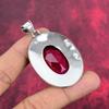 Rubellit 925 Massiv Sterlingsilber Anhänger, Handgefertigter Edelsteinanhänger Schmuck, Geschenke für Ehefrau Brandneuer Anhänger