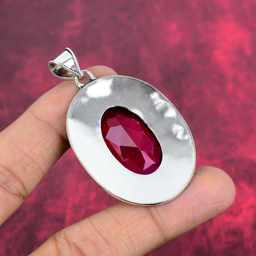 Rubilite 925 Solid Sterling Silver Pendant, Handmade Gemstone Pendant Jewelry, Gifts For Wife Brand New Pendant