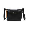 Le Pliage City Strapazierfähige Silberne Metallbeschläge Beschichtetes Canvas und Leder Schultertasche Crossbody Tasche Damen Taschen Schwarz 10164HYQ001