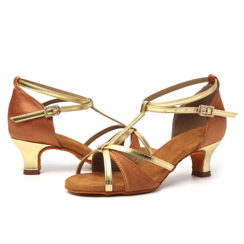 Damen Latin Tanzschuhe Weiche Sohle Salsa Schuhe zum Tanzen Damen Sandalen Damen High Heels 5CM