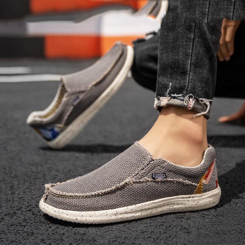 Men Slip On Canvas Shoes Hombre Autumn Loafers Casual Mocassin Homme Breathable Comfortable