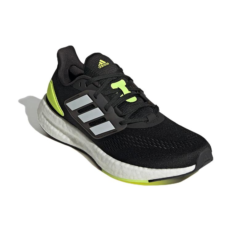 New Adidas Pureboost 22 Core Black Cloud White Solar Yellow HQ1449