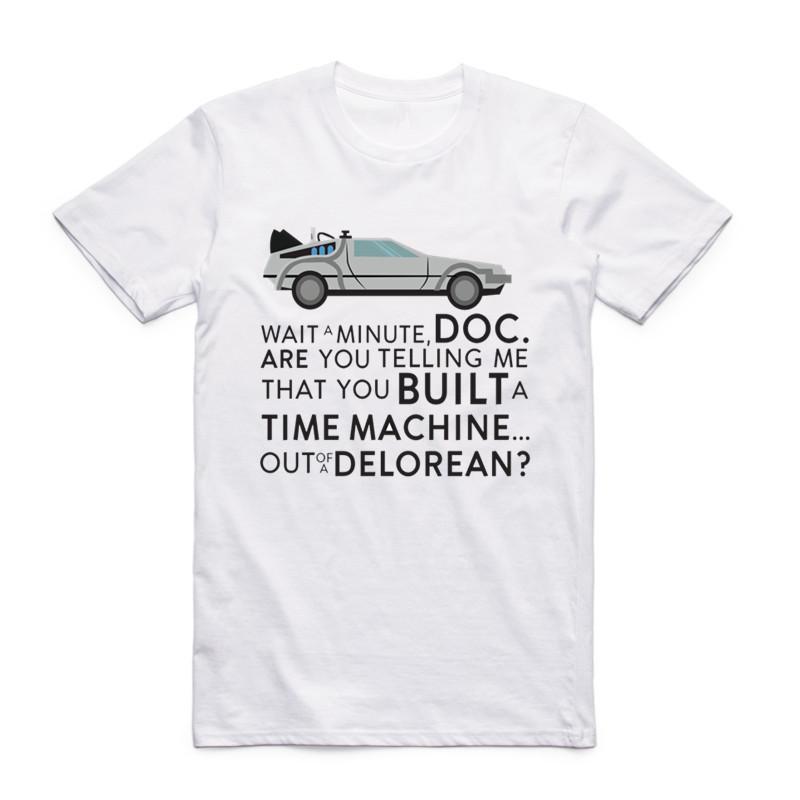 2019 Back To The Future T-shirts Summer Short Sleeve O Neck Men T Shirt Fashion Streetwear Men Clothing Tops Tees