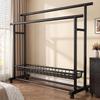 Extra Thick Floor Standing Clothes & Coat Rack for Bedroom, Balcony & Living Room
