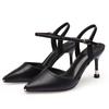 Women Cute Light Weight Black Patent Leather Spring & Summer Hollow Out Stiletto Heel Shoes Lady Beige Pumps Ab614
