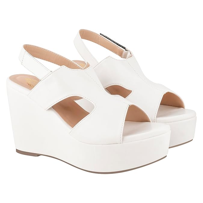 Shoetopia Women & Girls Peep Toe Wedges  Chic Lace-Up Straps | Comfortable Summer Footwear