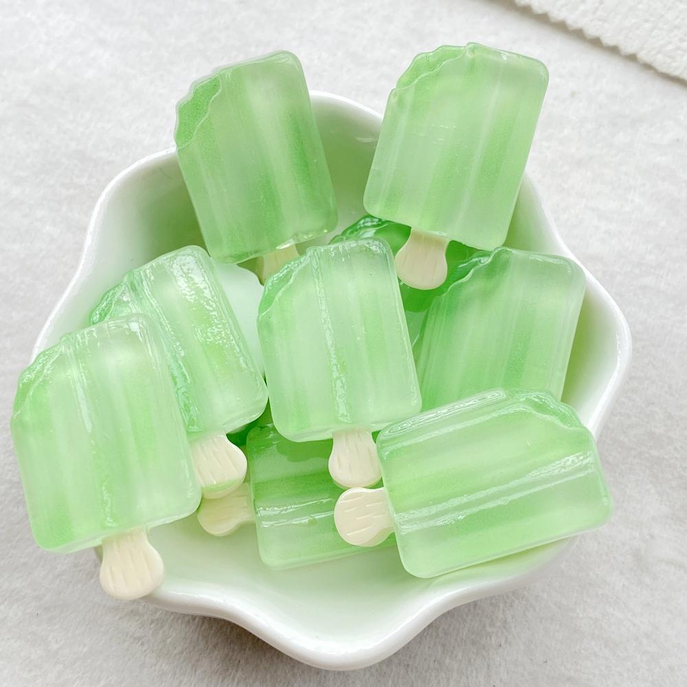 10Pcs Cute Resin Transparent Fruit Strawberry, Lemon Ice Cream Flat Back Scrapbooking DIY Jewelry Craft Decoration Accessories