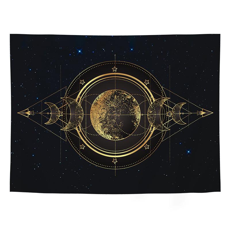 Cosmic Geometry Tapestry Mystical and Intricate Wall Art for a Stellar Enchantingly Unique Decor Statement 74x94cm(29x37in)