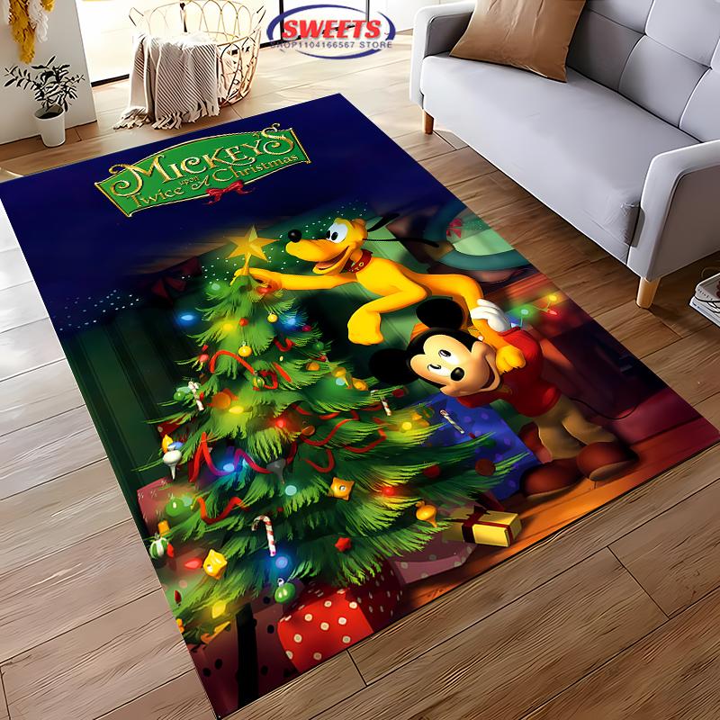New To Disney Mickey Mouse Carpet! Bedroom Living Room Bed Mat, Non-slip Exquisite Home Decor, Durable Machine Washable Rug Gift