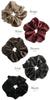 Kobe Vingtaine VINGTAINE Velour Voluminous and Black Scrunchie, Oversized, Big, Gorgeous, Trendy, Ponytail, HS-144-BK -