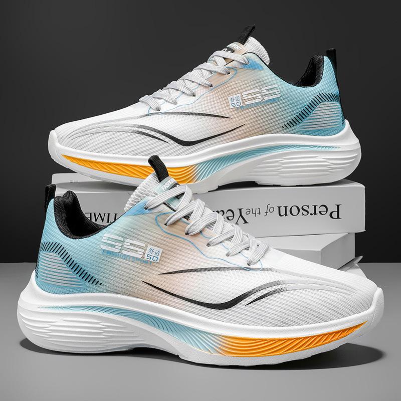New mesh breathable running sneakers ultra-light thick-soled non-slip and wear-resistant casual sports style