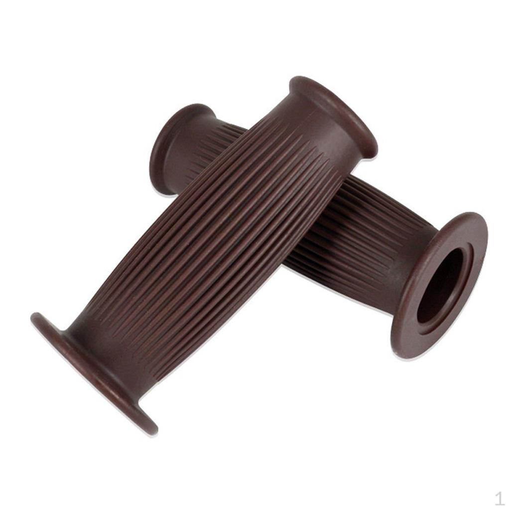 

2Pcs Motorcycle mm Handlebar Hand Grips Universal Brown 25 28MM