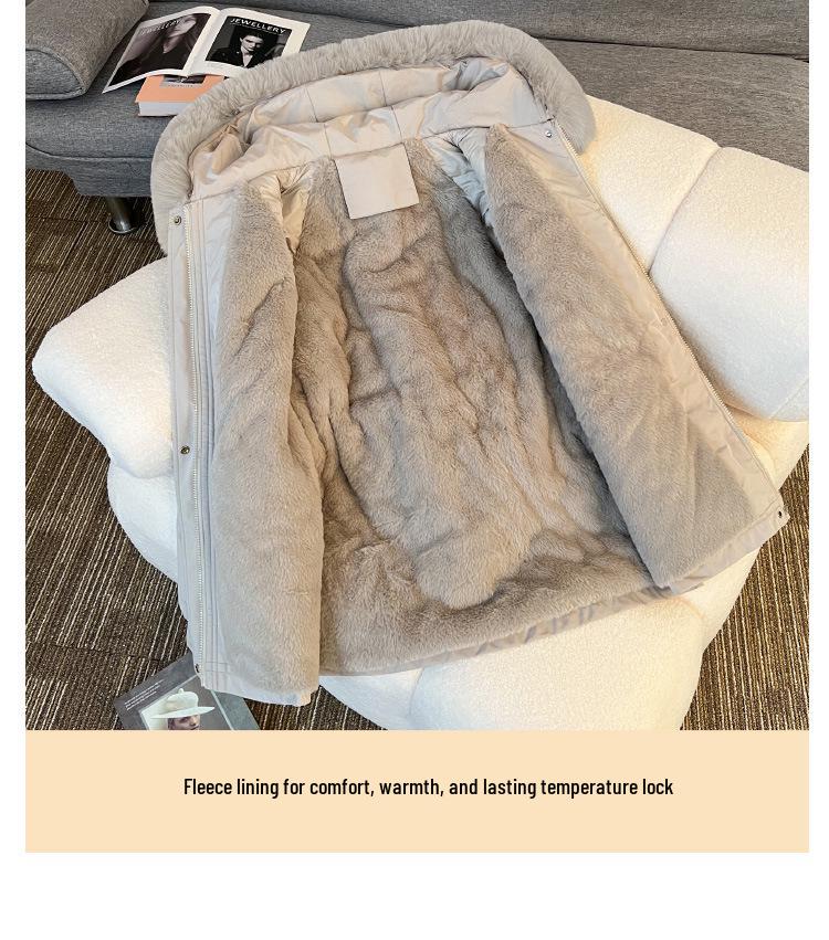 Women's Winter Parka 2025: Fleece-Lined, Thickened Cotton Padded Jacket for Ladies