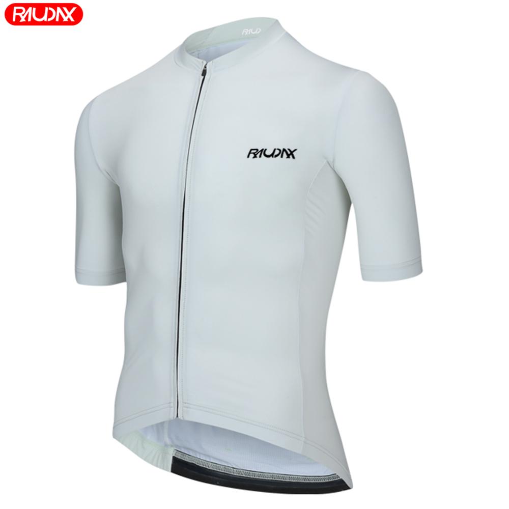 Raudax 2026 Men's Short Sleeve Cycling Jersey Set Fluorescent Yellow Summer Triathlon Bike Uniform Ropa Ciclismo Hombre