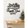 Black Minimalist Christian Metal Wall Art Scripture Sign Home Office Decor