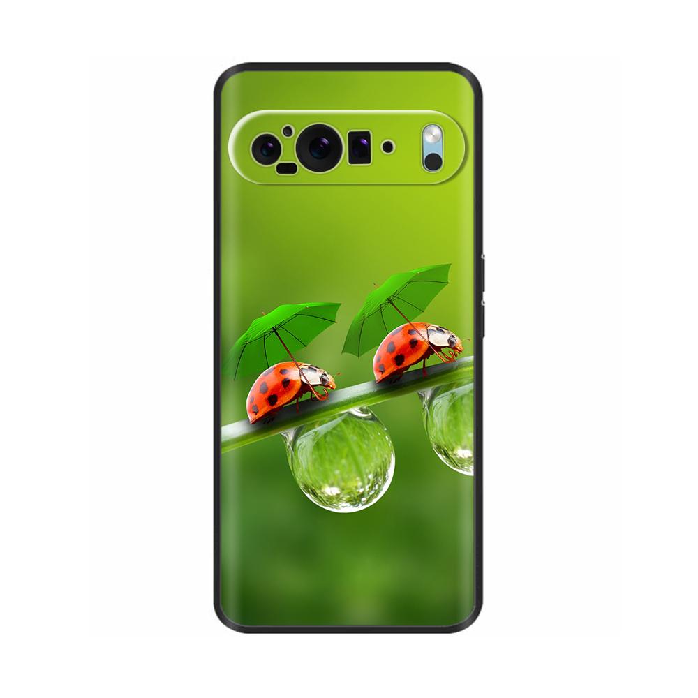 Para Google Pixel 10 Pro 10Pro XL Funda Dulce Amor Flor Suave Silicona TPU Cubierta para Google Pixel10 Pro XL Resistente a Golpes Carcasa Funda