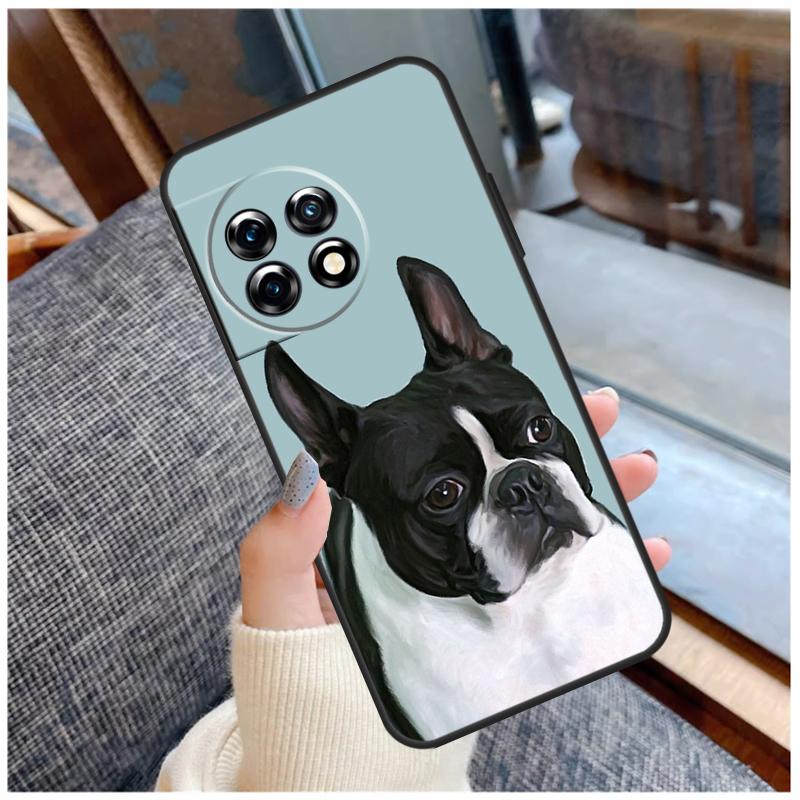 Boston Terrier Dog Case For OnePlus 13R 13T 12R 10R 10T 15 13 12 11 10 9 Pro Nord 5 CE 2 3 4 Lite N20 N30 Coque