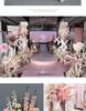 Decorazioni Matrimoniali Fila Floreale Rosa: Fiori Artificiali per Sale Matrimoniali, Fidanzamenti e Banchetti