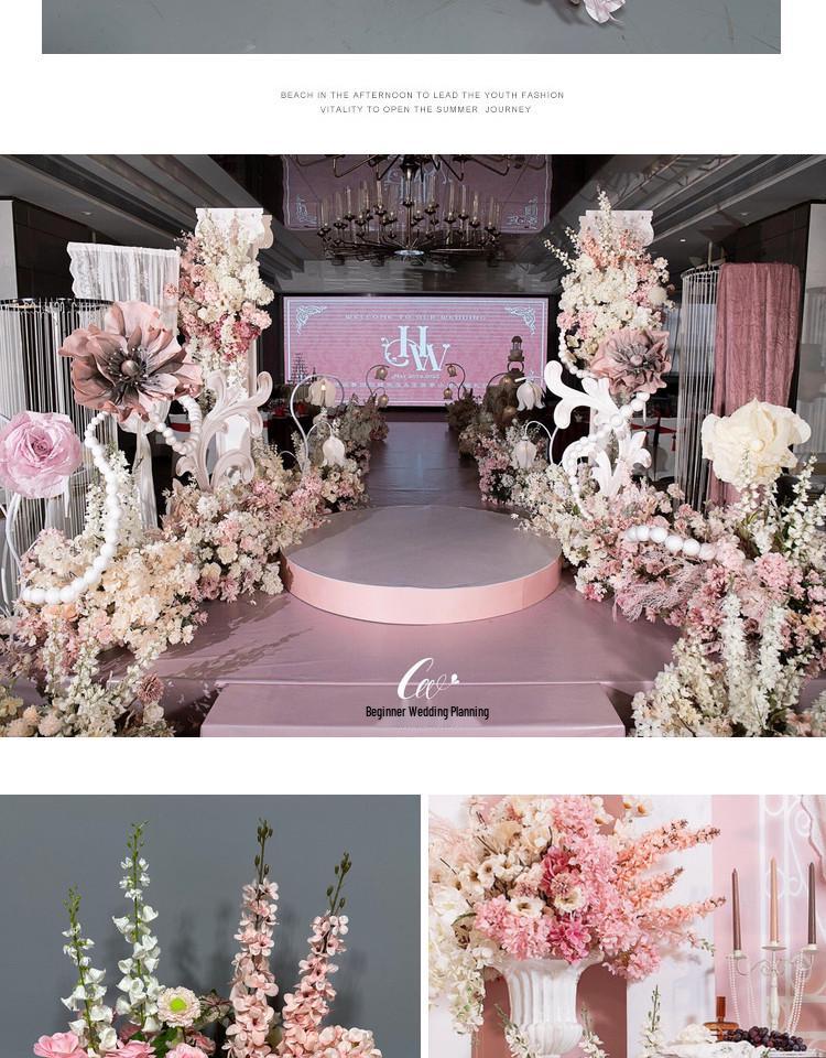 Decorazioni Matrimoniali Fila Floreale Rosa: Fiori Artificiali per Sale Matrimoniali, Fidanzamenti e Banchetti