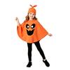 Halloween Pumpkin Cloak Set Kids Cute Funny Cape Kindergarten Party Stage Cosplay Outfit