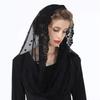 Velo da sposa Meier foulard da donna sciarpa da sposa copricapo in pizzo nero crema