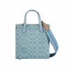 Field 22 Solid Color Zipper Classic Monogram Fabric Tote Bag Women Tote Blue CJ853-LHPBU