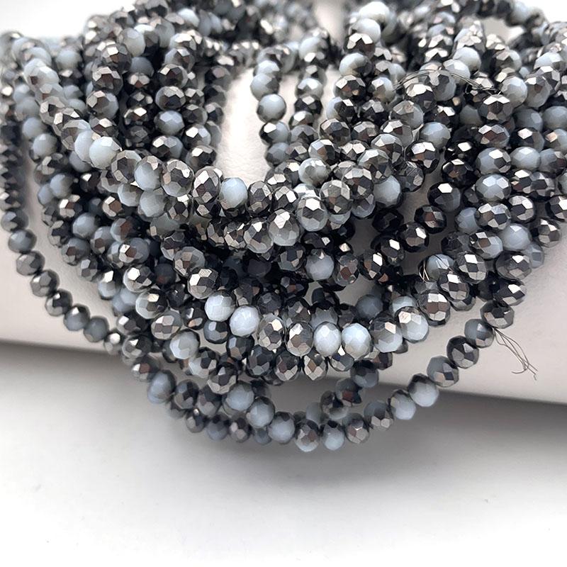 Crystal Beads 2 3 4 6 8mm Rondelle Loose Spacer Blue Glass Beads for Jewelry Making Bracelets Supplies Necklace DIY Accessories