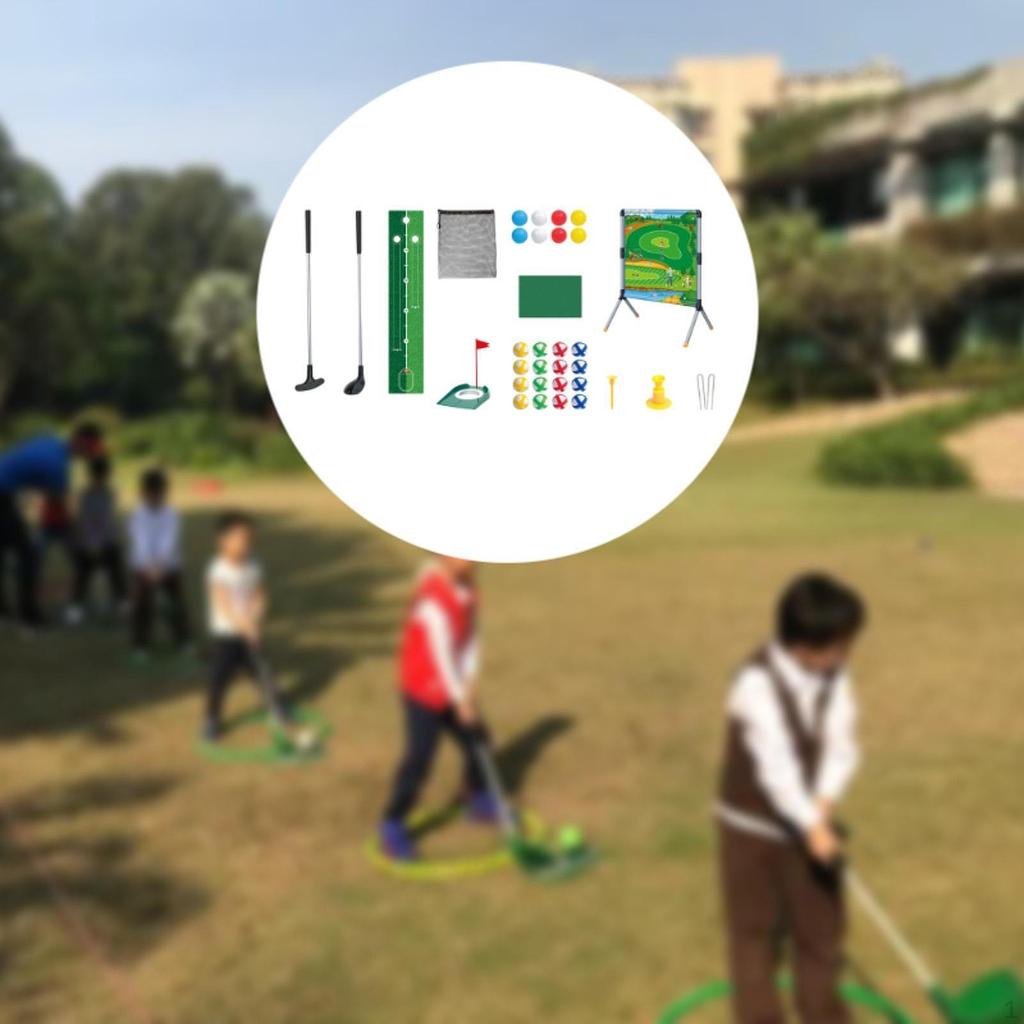 Kids Golf Set Play Mat Versatile Interactive Training with Balls for Children Adults