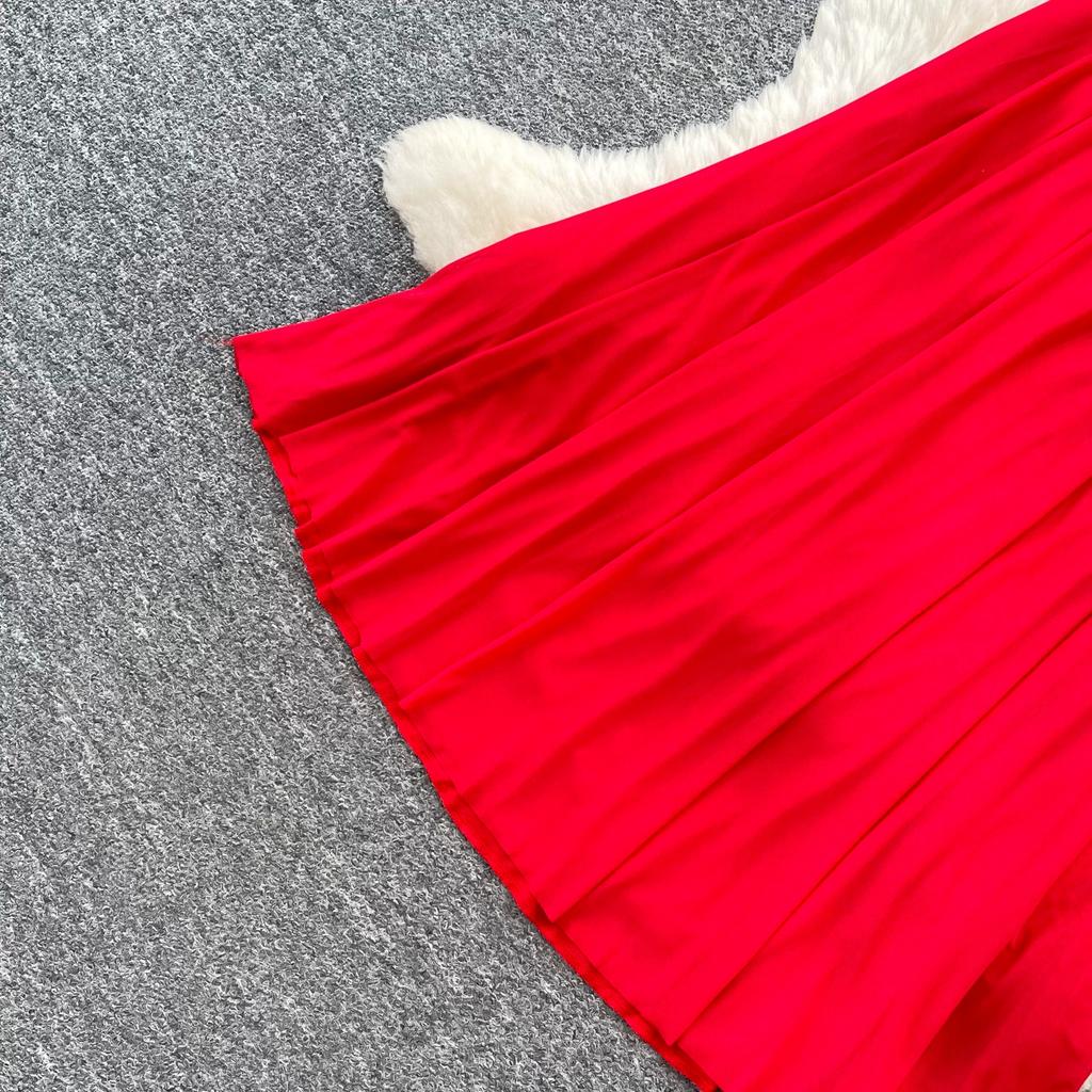 Summer V-neck Off Shoulder Strapless Mesh Midi-length Dresses Womens Sexy Halter Backless Buttons Deco Slim Beach Vacation Dress