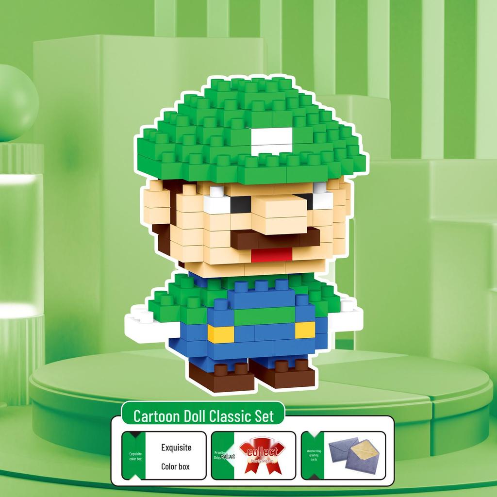 Figuras de Desenho Animado de Micro Partículas Compatíveis com LEGO - Brinquedo de Montagem Educacional para Crianças Caixa Surpresa Ornamentos