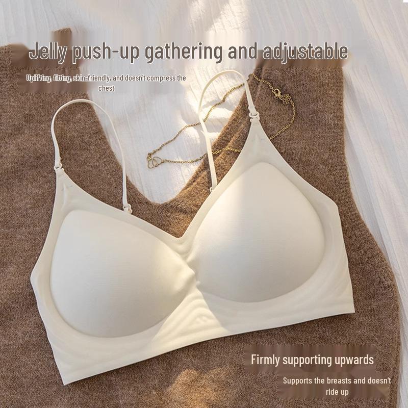 Seamless Push-Up Bra: Backless, Wireless, Small Chest Support, Fine Straps