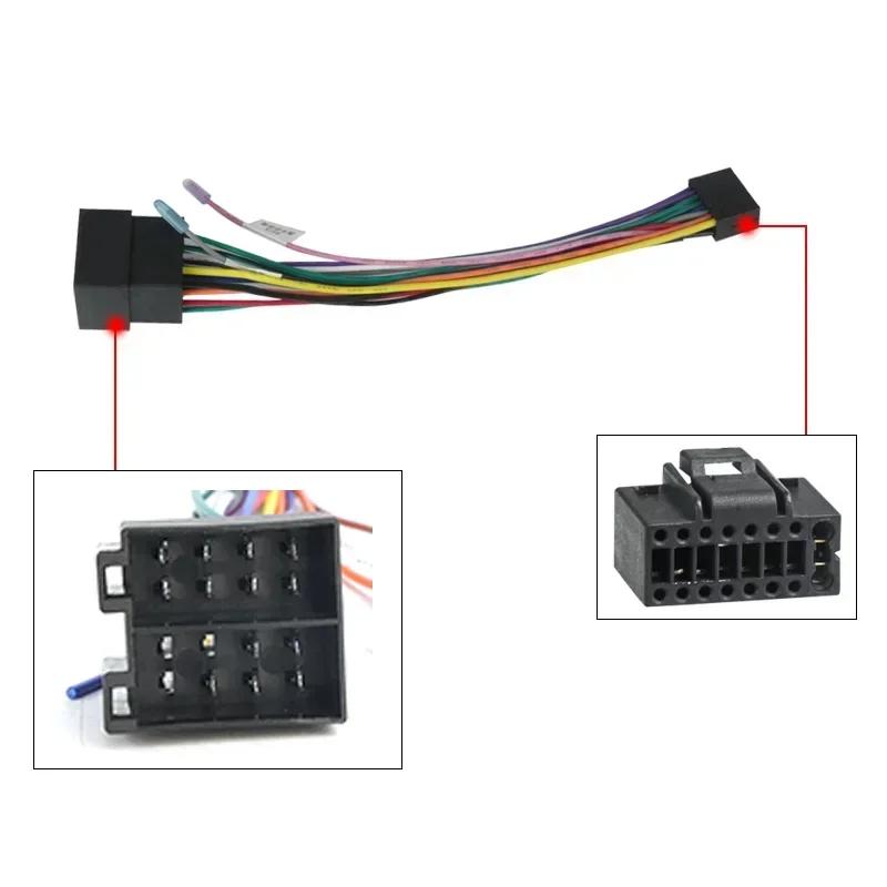 16 Pin ISO / Universal Adapter for VW Ford Honda Car Stereo Multimedia Player Connector Wire Plug Kit Audio Wiring Harness Cable