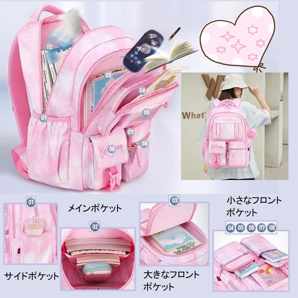 VIDOSCLA Backpack for Elementary School Star Popular for Large Capacity Girls, Kids, Students, Pattern, Children's Backpack, Travel, School, Stylish,