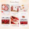 Wooden Simulated Farm Setting Scene Toys  Baby Thread Toy Shape Pairs Multiple And Functional Toys Nursery Decoration Baby Gift