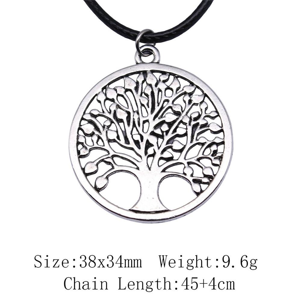 

Украшение на шею ко Дню святого Валентина Дерево жизни Ожерелье из кожи Цепочка 45 см Дешевые вещи Чокер на шею A24-1pcs-38x34mm