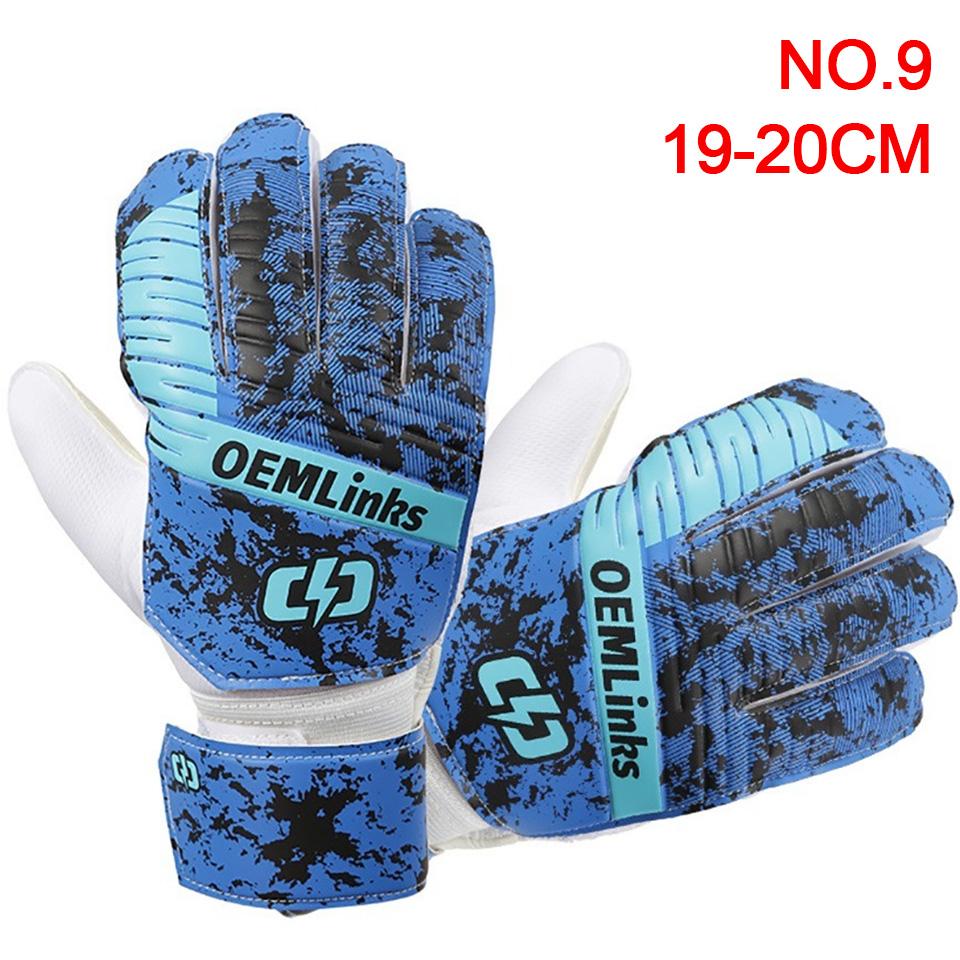 Loogdeel 1 Paar Erwachsene Kinder Fußballausrüstung Professionelle Jungen Sporttraining Torwarthandschuhe Rutschfest Fingerschutz