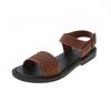 Roman Sandals Women's 2024 Spring and Summer New Buckle One-character Flat Sandals Casual Girls with Skirt Cool Slippers
