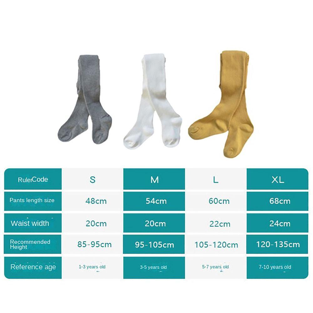 Solid Cotton Knitted Pantyhose Soft Kids Stocking 2023 New Children Tights  Spring Autumn