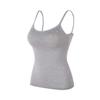 Women's  Tank Top With Integrated Bra Undershirt Adjustable Without Underwire Wide Straps Camisole Basic Cami Tanks Tops For Women