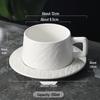 Vintage Stone Pattern Ceramic Coffee Cup & Saucer Set