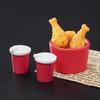 1 Set Dollhouse Accessories Mini Simulation Cola Chicken Wings Tray Miniatures Food Decor Diy Supplies Model Ornament Toy