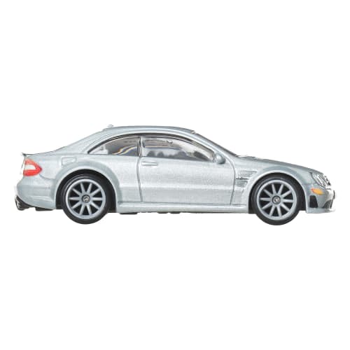 Hot Wheels Boulevard 2008 Mercedes-Benz CLK 63 AMG Black Series Vehicle, Silver, JBL07, for ages 3 and up