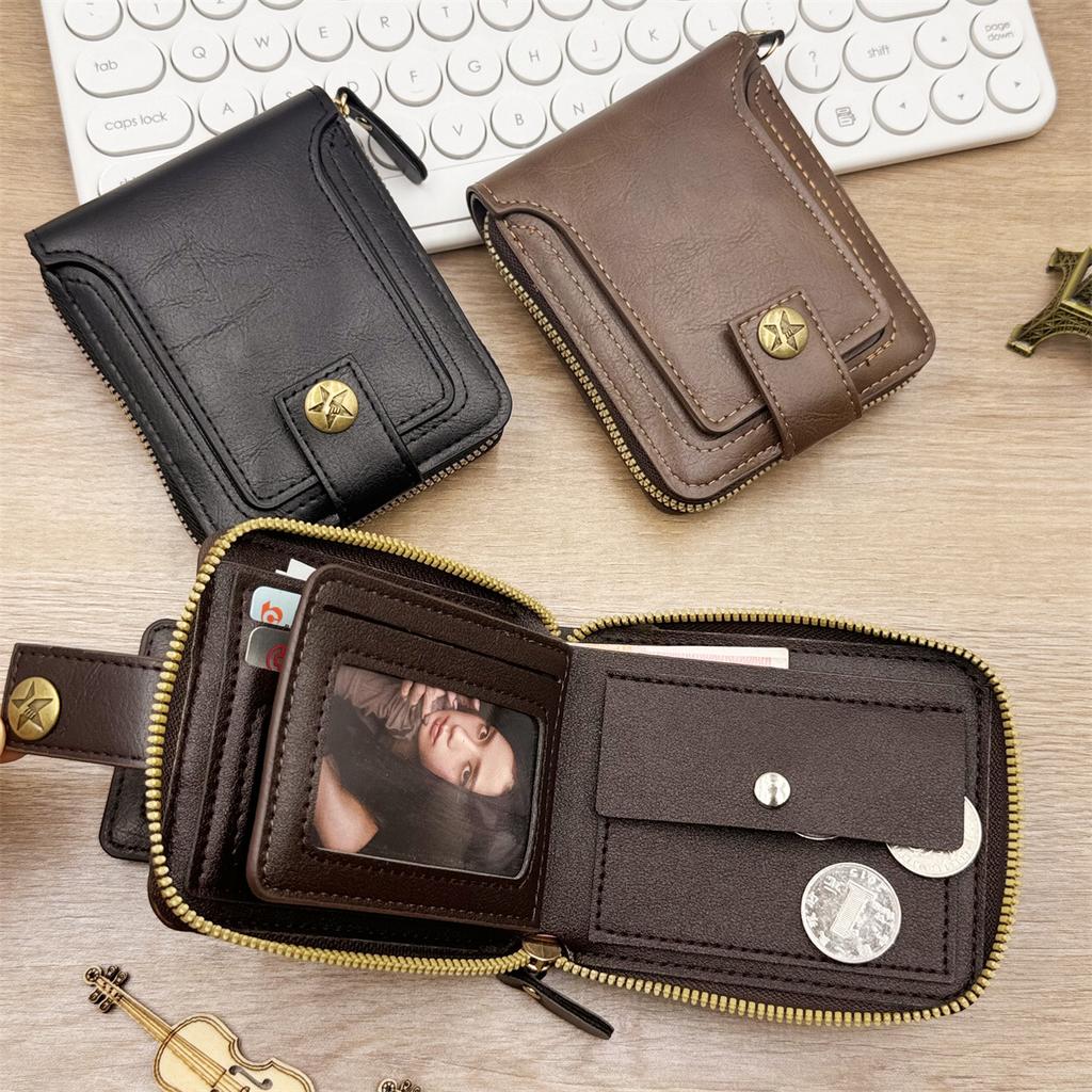 Men's Wallet Genuine Leather Purse Male Rfid Wallet Multifunction Storage Bag Coin Purse Wallet's Card Bags
