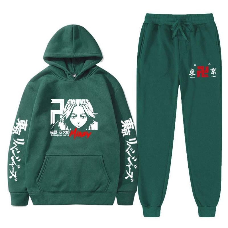 Mens Thick Fleece Hoodie Jogger Set Casual Hip Hop Streetwear Two Piece Outfit