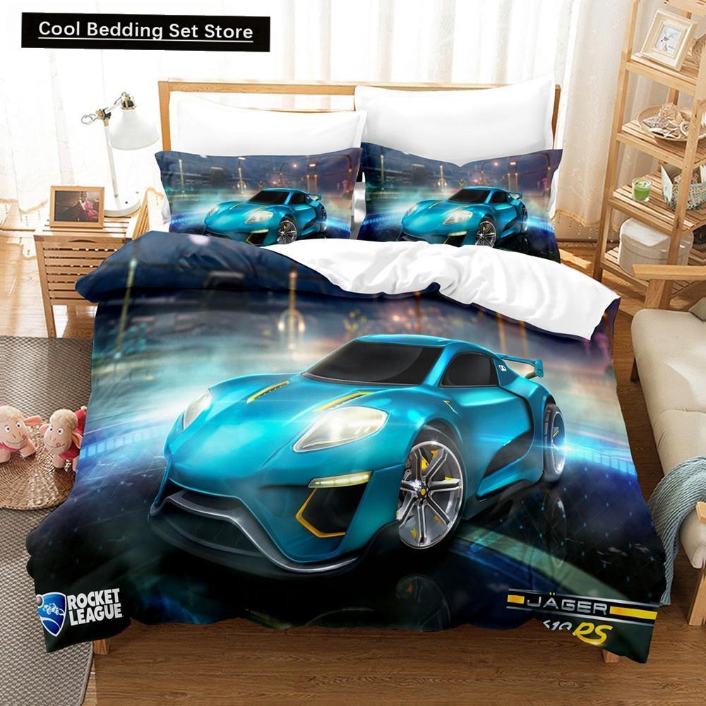 New Rocket League Bedding Set Bedspread Single Twin Full Queen King Size Car Rocket League Bed Set Kids Boy Bedroom Duvet Cover